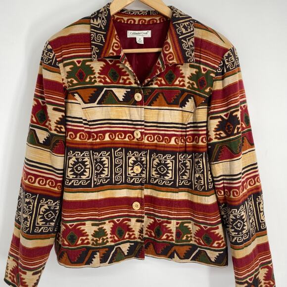 Coldwater Creek Jackets & Blazers - Coldwater Creek Jacket Aztec Western Cowgirl Southwest Native Oversized 16
